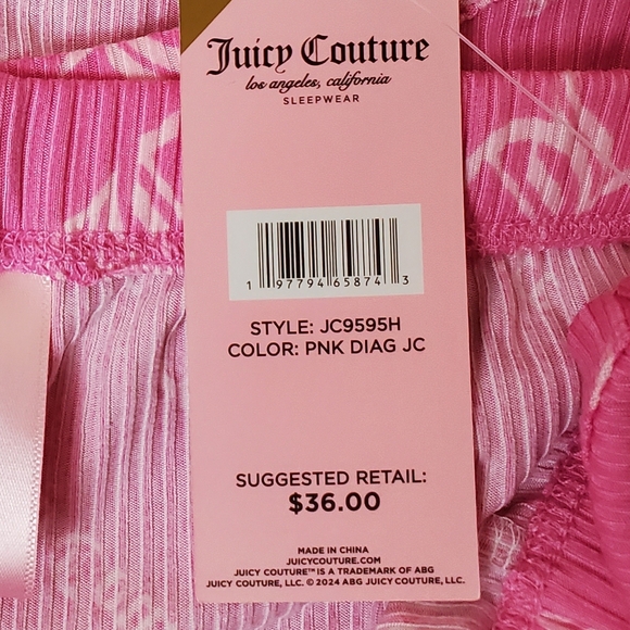 JUICY COUTURE pink 2 piece tank top and shorts set - Picture 5 of 5